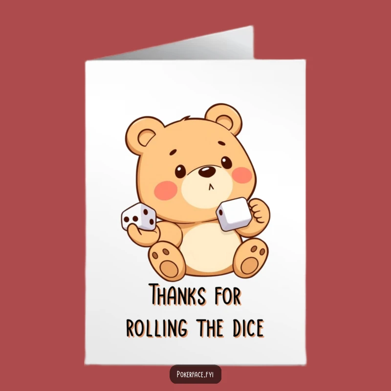 Free Printable Thank You Card: Unemotional Bear Says Thanks Funny Downloadable