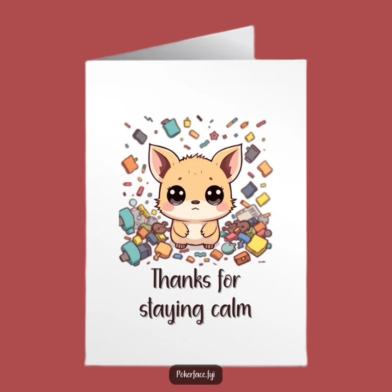 Free Printable Thank You Card: Thankful Tranquility, Downloadable Calm Greeting