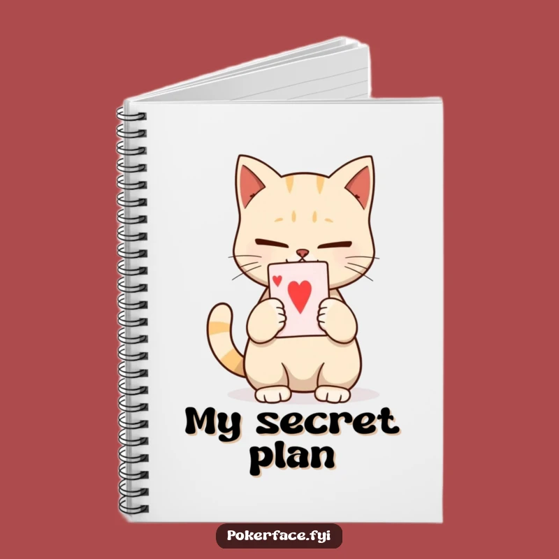 Funny Calm Cat Card Notebook: Unexpressive Feline - Jot Down Secrets!