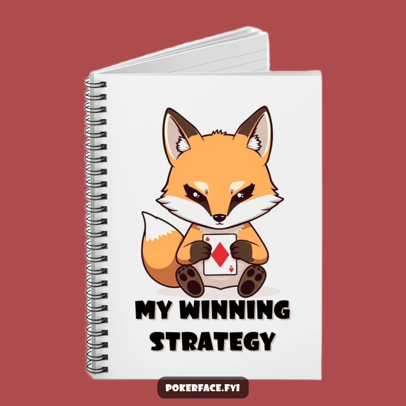 Funny Fox Poker Face Notebook: Stoic Card Player - Jot Down Secrets!