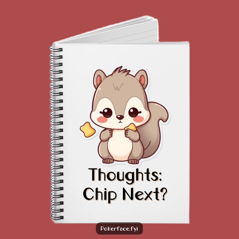 Funny Kawaii Squirrel Chip Notebook: Blank Gaze Jotter, Ideal Funny Gift