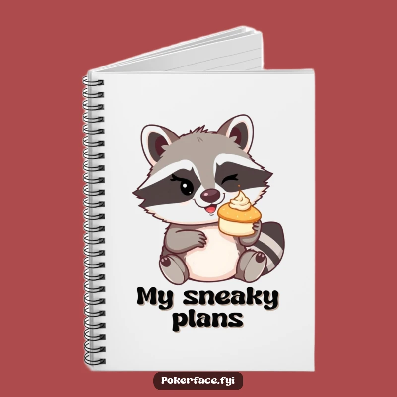 Funny Raccoon Pie Toss Notebook: Jot Down Your Pranks and Plans