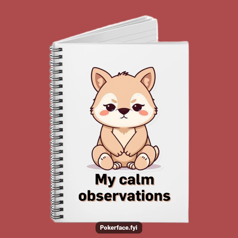 Funny Stoic Animal Notebook - Write with Calm and Composed Thoughts