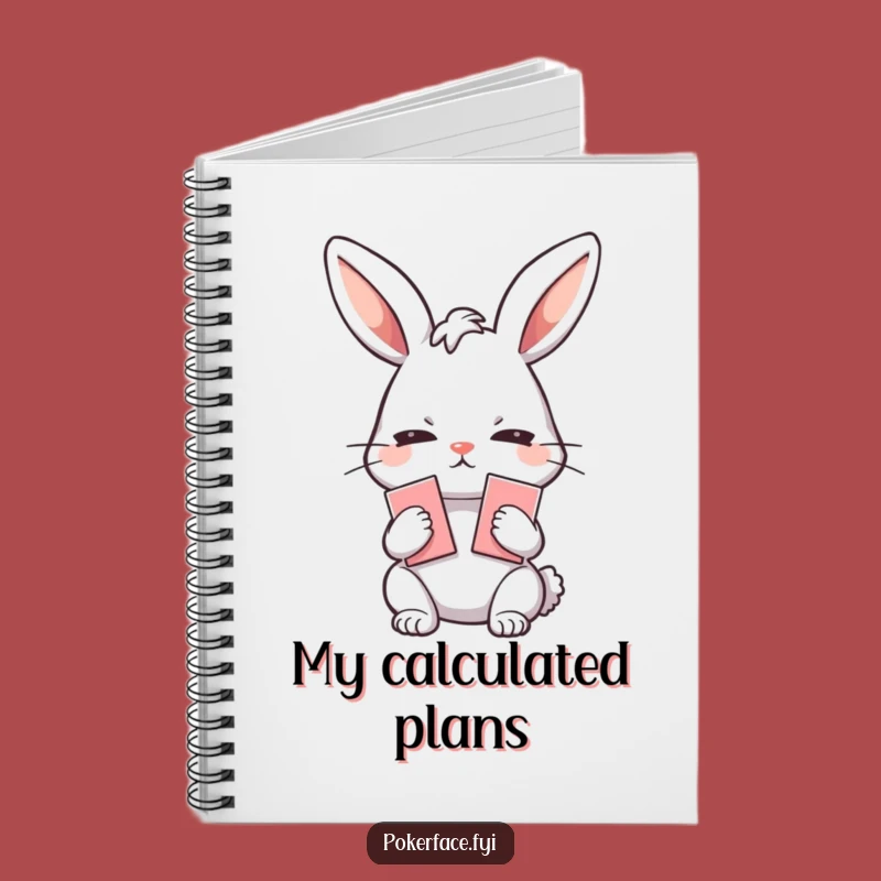 Funny Poker Face Rabbit Notebook: Jot Down Thoughts with No Emotion