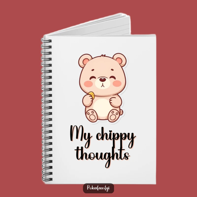Funny Bear Chip Notebook - Jot Down Simple Pleasures, Ideal Funny Gift