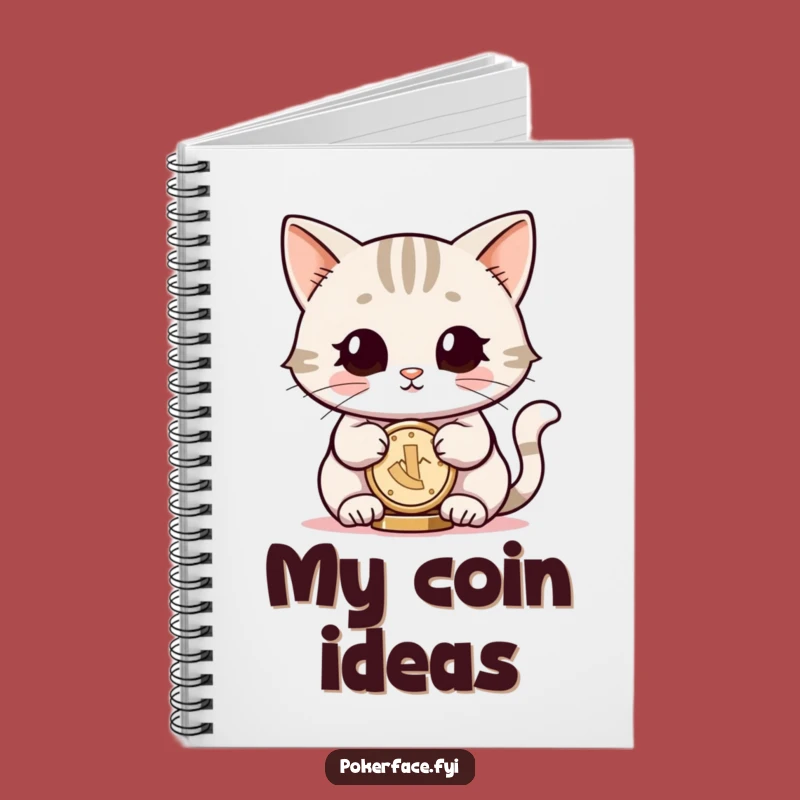Funny Cat Notebook: Neutral Eyes Coin Balancer, Journal for Calm Thoughts Gift