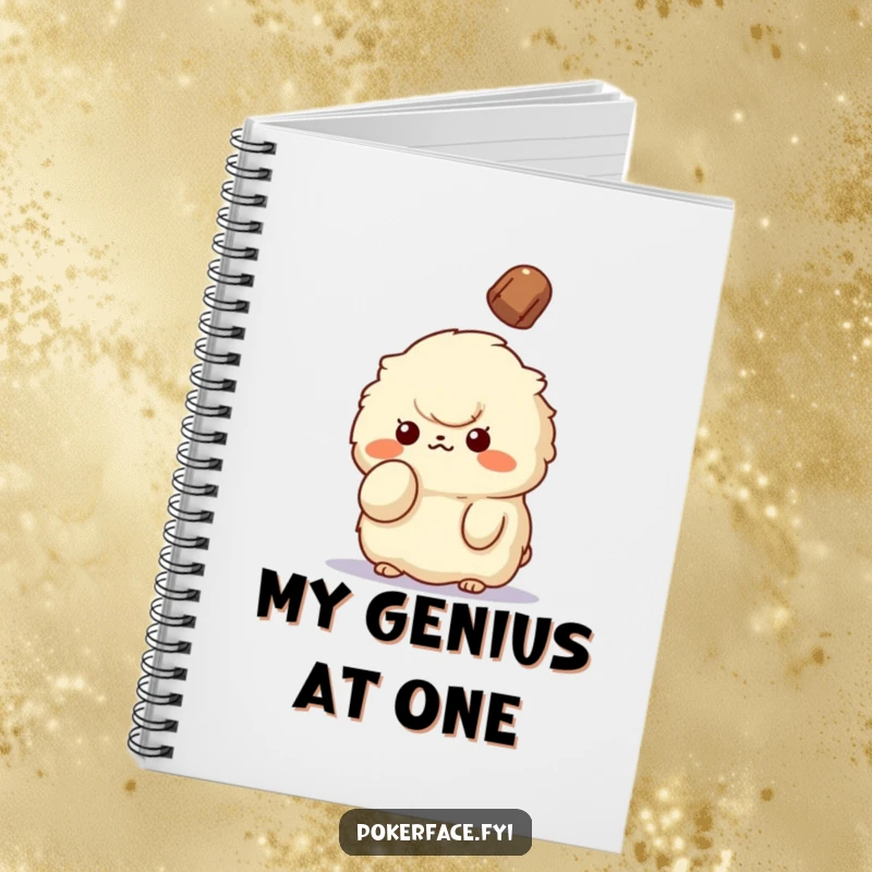 Funny Unbothered Creature Notebook: Fluffy creature holding up a finger, unbothered by falling object, ideal for writing funny and chill thoughts.