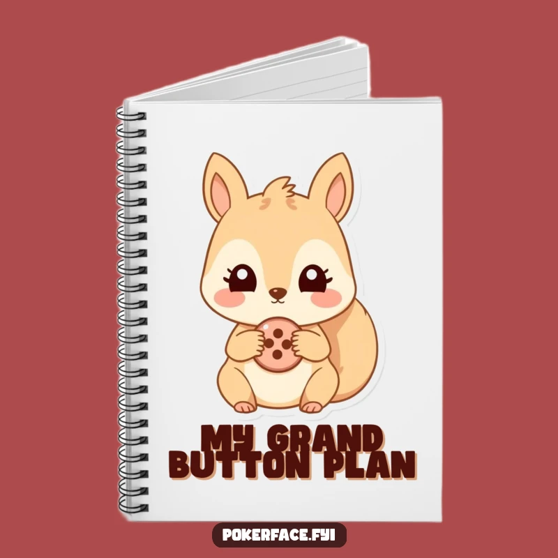 Funny Squirrel Button Notebook: Jot Down Ideas with Humor, Great Gift for Writers