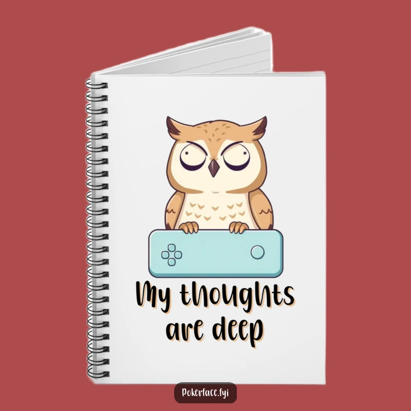 Funny Owl Notebook: Impassive Game Notes, a Hilarious Journal for Your Thoughts