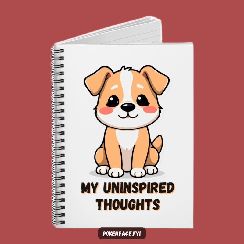 Funny Unexcited Dog Notebook - Low Energy Wag, Jot Down Boredom!