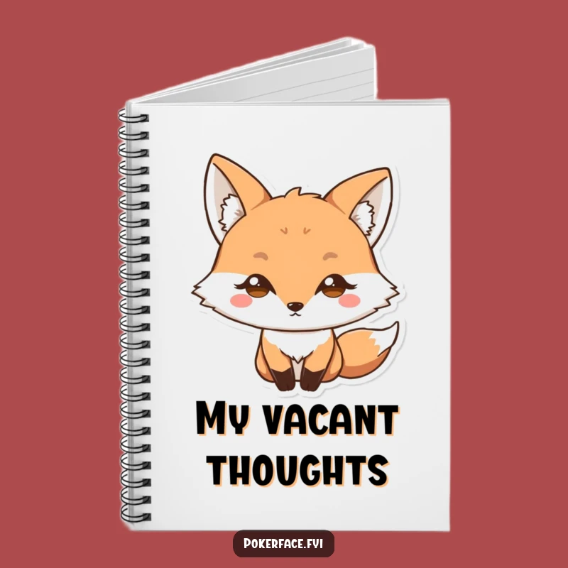 Funny Blank Stare Fox Notebook: Jot Down Thoughts with Wide Eyes