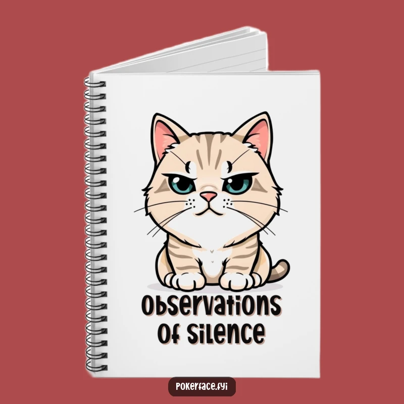Funny Stoic Cat Notebook: Jot Down Thoughts with Feline Composure