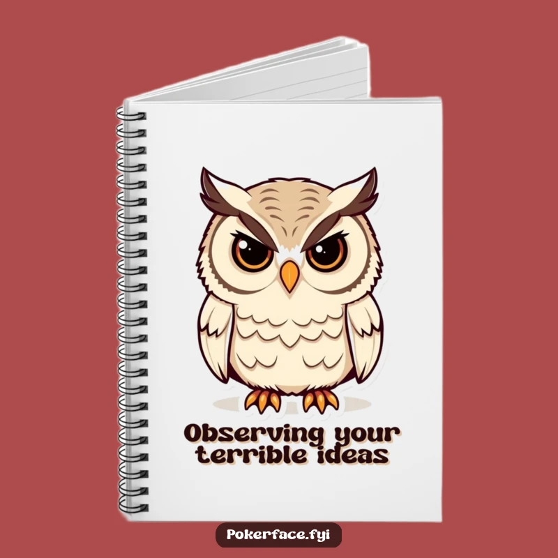 Funny Stoic Owl Notebook: Unblinking Thoughts for Your Brilliant Ideas Gift