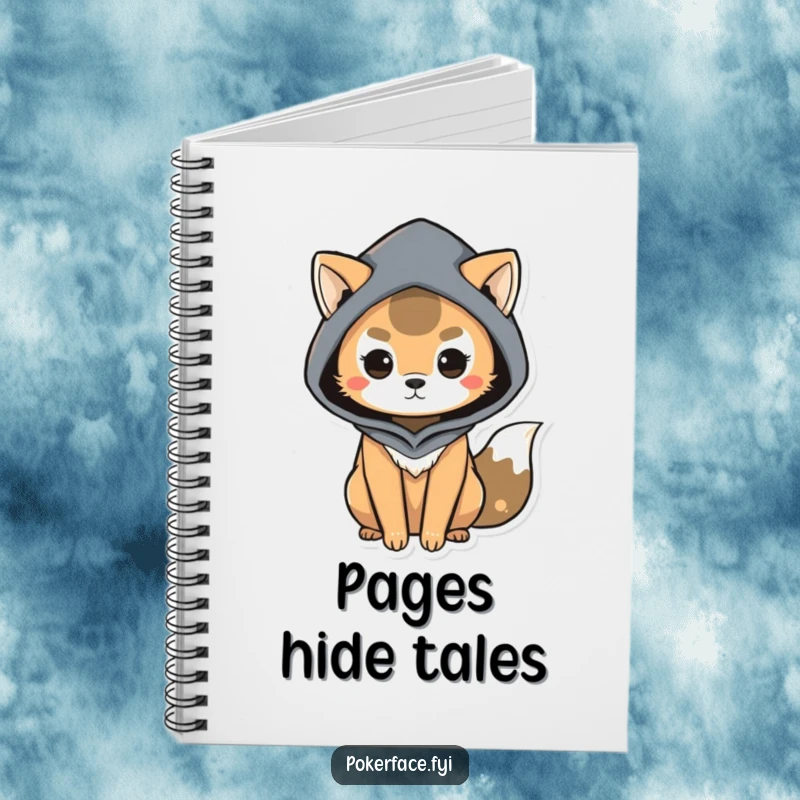 Funny Notebook with a mysterious animal character, ready to record subtle secrets and observations, a perfect funny gift for journaling.