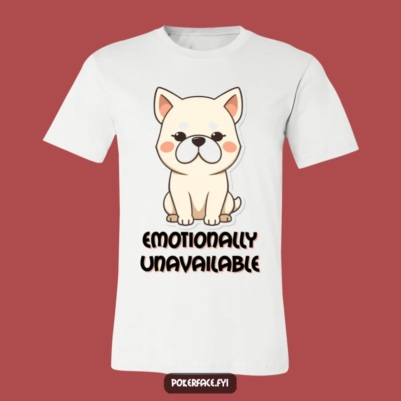 Funny Stoic Dog T-Shirt: Wear Your Blank Expression with Unmoving Humor
