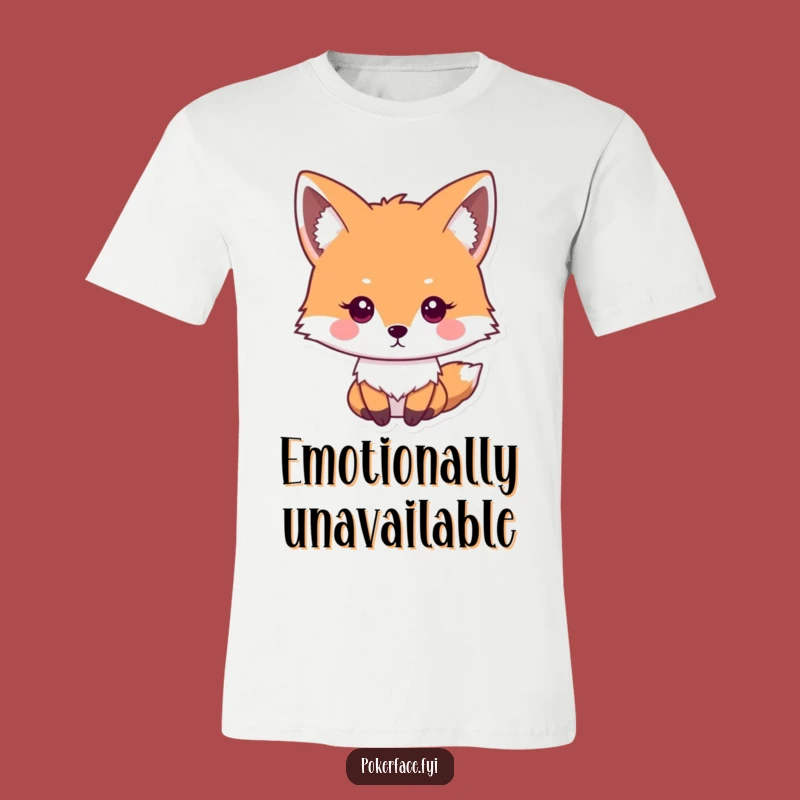 Funny Impassive Fox T-Shirt - Wear Your Neutral Expression with Pride