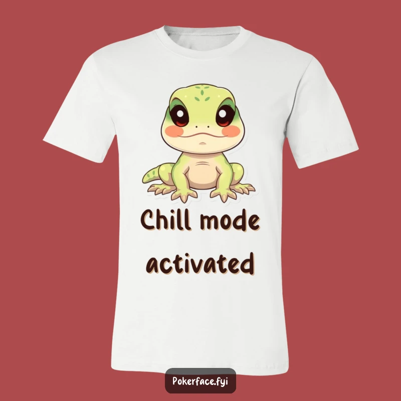 Funny Calm Lizard T-Shirt: Wear Stillness with Relaxed Humor