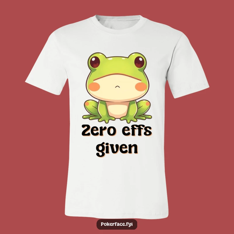 Funny Frog T-Shirt: Impassive Amphibian Tee, Perfect Gift for Humor Fans!
