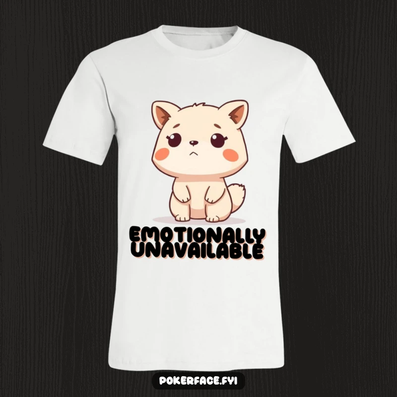 Funny T-Shirt showcasing a stoic animal character impassively watching the world go by, ideal for a laid-back funny gift.