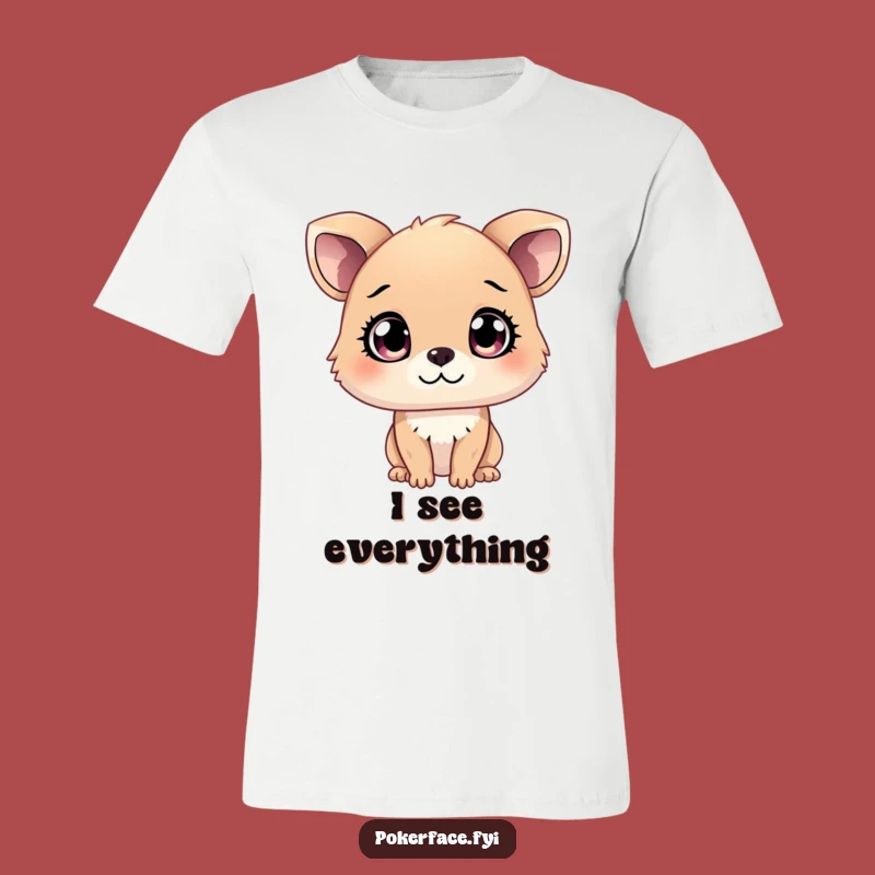 Funny Curious Animal T-Shirt: Enigmatic Stare Tee, Funny Gift
