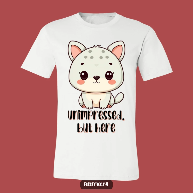 Funny Neutral Animal Expression Tee: Wear Your Poker Face Proudly