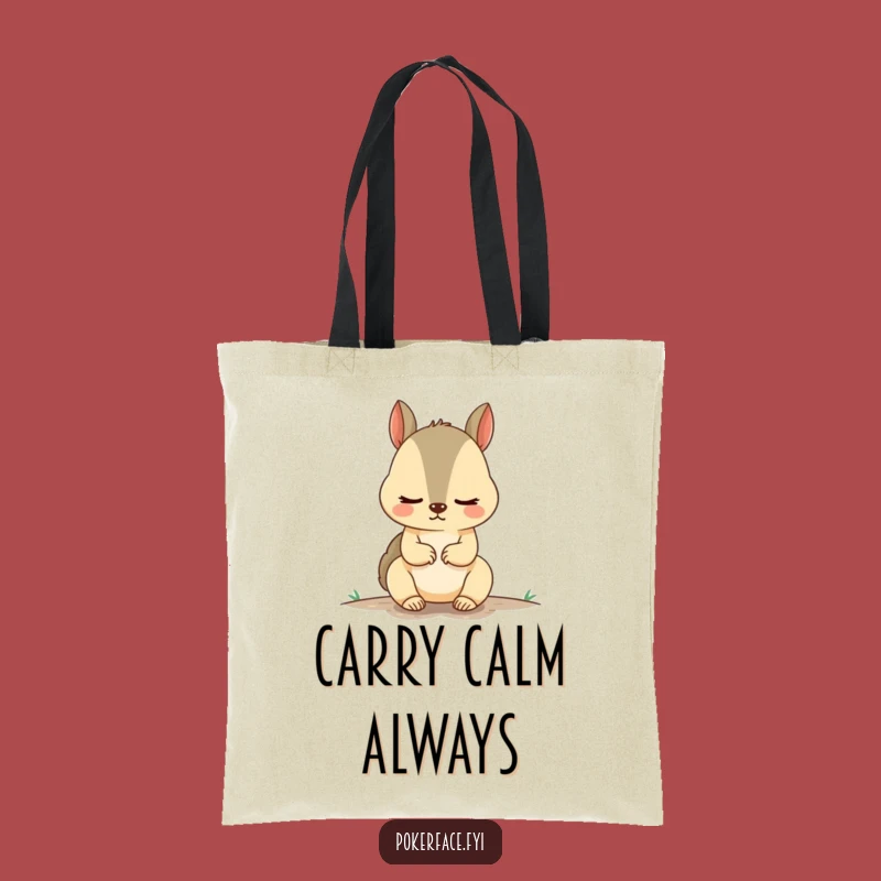 Funny Squirrel Tote Bag: Unnervingly Calm Rodent, Eco-Friendly & Hilarious Gift!