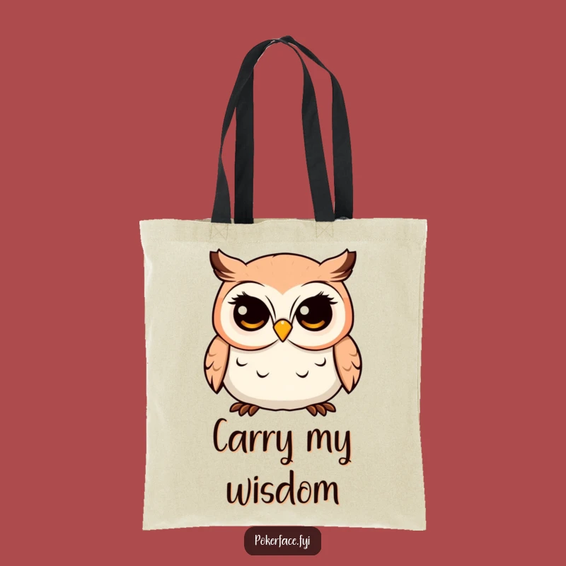 Funny Owl Tote Bag: Sturdy, Placid Gaze Character Bag for Wise Errands