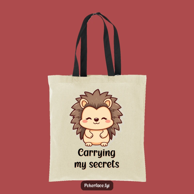 Funny Hedgehog Tote Bag: Reserved Character, Stylish & Practical, Great Funny Gift Accessory