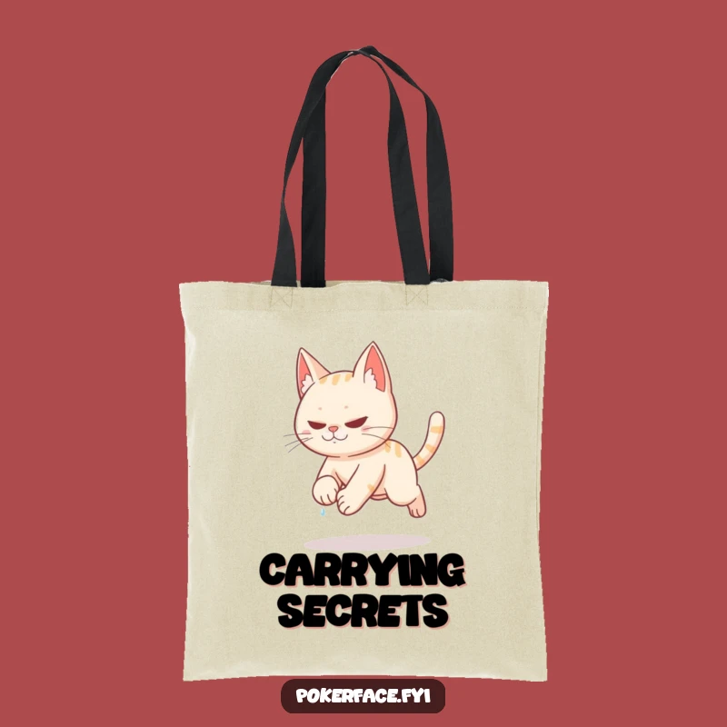 Funny Stealth Cat Tote Bag: Carry Your Secrets in Style
