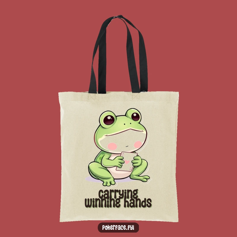 Funny Frog Tote Bag: Carry Your Cards & Calm - A Hilarious Funny Gift!