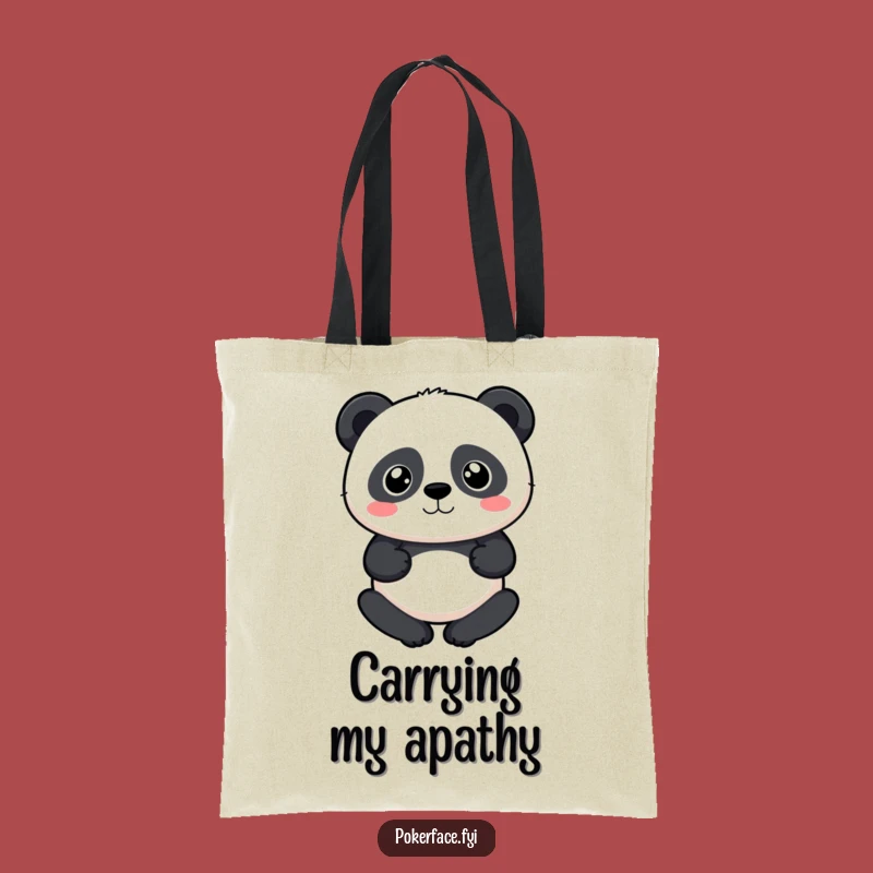 Funny Neutral Panda Tote Bag: Carry Your Calm in Style Gift