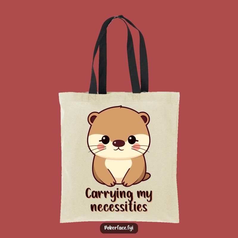 Funny Otter Tote Bag: Impassive Character, Stylish & Practical, Great Funny Gift Accessory