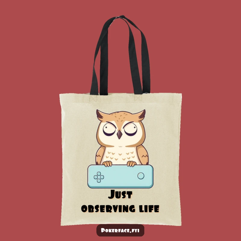 Funny Owl Tote Bag: Game Day Impassive Observer, a Hilarious and Practical Gift