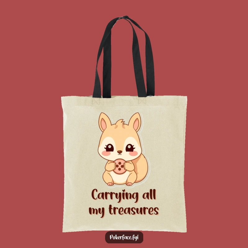 Funny Squirrel Button Tote Bag: Durable, Stylish, Carry Your Humor, Perfect Gift