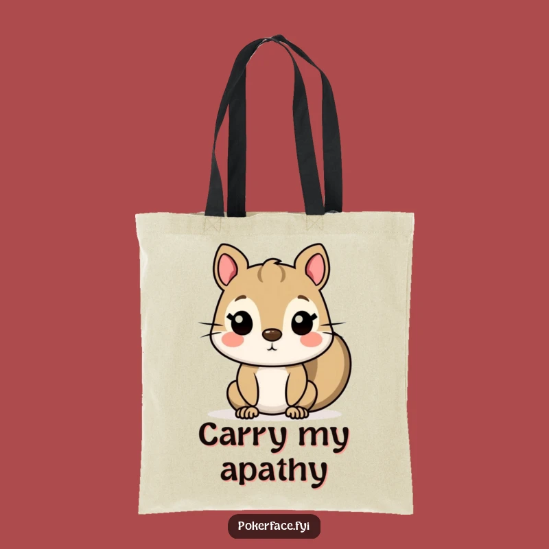 Funny Squirrel Tote Bag: Durable, Flat-Faced Character Bag for Hilarious Errands